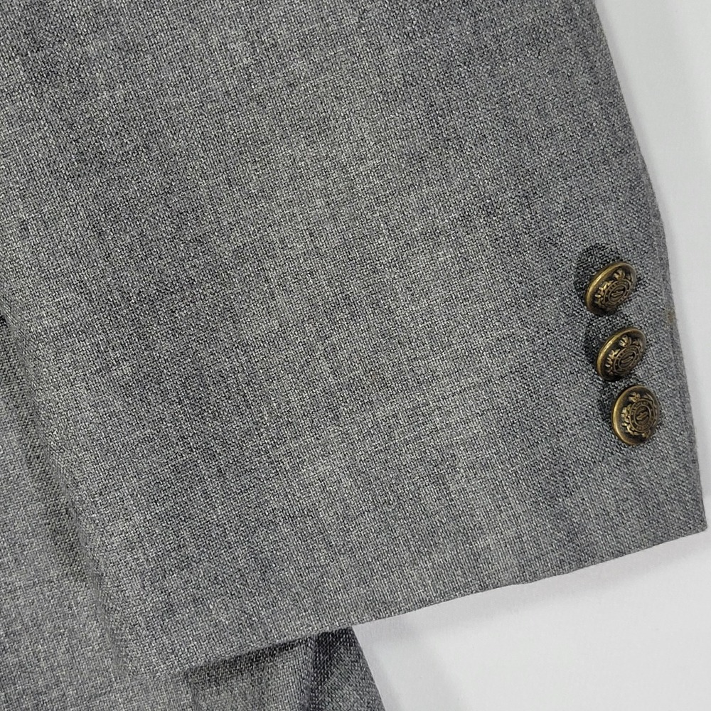 Statements Men's Sport‎ Coat Blazer Two Button Gray Poly Wool Blend Size 48R - Picture 9 of 13